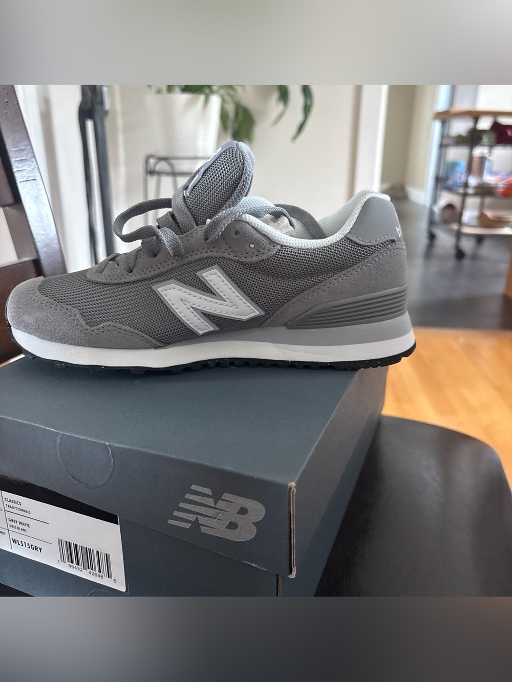 New Balance women’s Grey Mesh & Suede Casual Sneaker